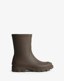 Hunter Womens Downpour Short Boots In Chocolate Brown