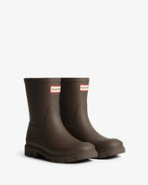 Hunter Womens Downpour Short Boots In Chocolate Brown