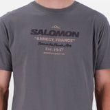 Salomon Mens Hinghellar Short Sleeves T-Shirts In Castle Rock