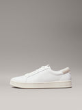 Calvin Klein Mens Low Top Lace Up Shoes In White