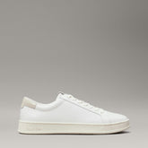 Calvin Klein Mens Low Top Lace Up Shoes In White