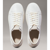 Calvin Klein Mens Low Top Lace Up Shoes In White