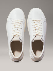Calvin Klein Mens Low Top Lace Up Shoes In White