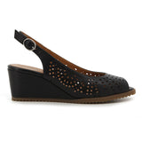 Hush Puppies Womens Katya Leather Shoes In Black