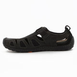 Hush Puppie Nebula Leather Sandals In Black