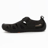 Hush Puppie Nebula Leather Sandals In Black