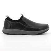 Hush Puppies Mens Brayden Black Leather Shoes