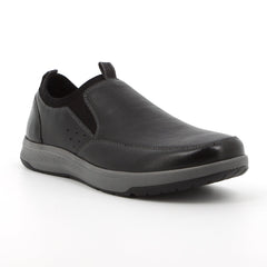 Hush Puppies Mens Brayden Black Leather Shoes