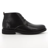 Hush Puppies Mens Elway Black Leather Shoes