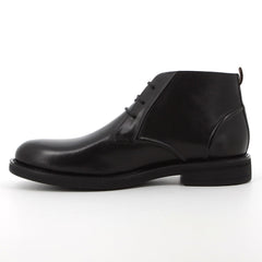 Hush Puppies Mens Elway Black Leather Shoes