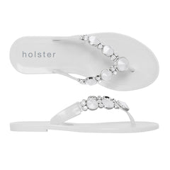 Holster Ladies Embellish Sandals In White