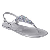 Holster Womens Zoey Sandals In Silver