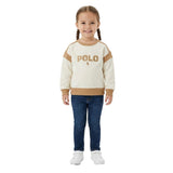Polo Girls Hailey Printed Sweater Off White