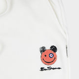 Ben Sherman Mens Happy Bear Fleece Shorts In Off White