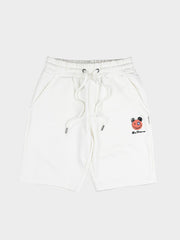 Ben Sherman Mens Happy Bear Fleece Shorts In Off White