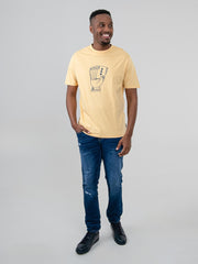 Ben Sherman Mens Hidden Ace T-Shirt In New Wheat
