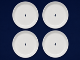 Polo Classic High Rim Dinner Plate 4 Piece Set In White