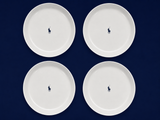 Polo Classic High Rim Dinner Plate 4 Piece Set In White