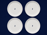 Polo Classic High Rim Dinner Plate 4 Piece Set In White