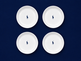 Polo Classic High Rim Side Plate 4 Piece Set In White