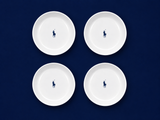 Polo Classic High Rim Side Plate 4 Piece Set In White
