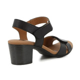 Hush Puppies Ladies Camille Leather Heels In Black