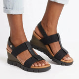 Hush Puppies Ladies Nyx Leather Shoes In Black