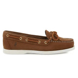 Hush Puppies Womens Yarmouth Gingko Tuumbled Nubuck Shoes In Cognac