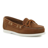 Hush Puppies Womens Yarmouth Gingko Tuumbled Nubuck Shoes In Cognac