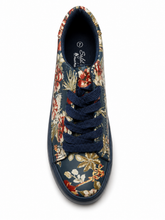 Hush Puppies Ladies Soft Fordon Floral Mono In Navy Multi