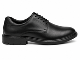 Hush Puppies Mens Lucas Leather Shoes In Black