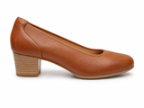 Hush Puppies Womens Shimmer Cow Analine Leather Heels In Tan