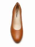 Hush Puppies Womens Shimmer Cow Analine Leather Heels In Tan