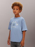Calvin Klein Boys Varsity Graphic T-Shirt In Blue