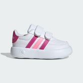 Adidas Girls Breaknet 2.0 Sneakers In White & Pink