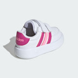 Adidas Girls Breaknet 2.0 Sneakers In White & Pink