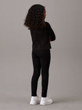 Calvin Klein Girls Logo Legging In Black