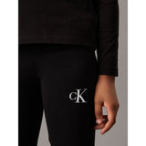 Calvin Klein Girls Logo Legging In Black