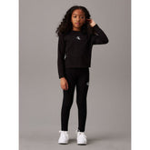 Calvin Klein Girls Logo Legging In Black