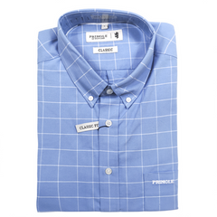 Pringle Mens Oscar Short Sleeve Classic Oxford Shirt In Blue