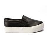 Savoy Ladies Flat Shoes In Black/White