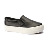 Savoy Ladies Flat Shoes In Black/White