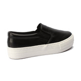 Savoy Ladies Flat Shoes In Black/White