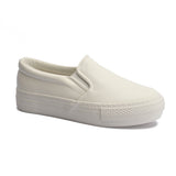 Savoy Ladies Flat Shoes In White