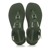 Ipanema Ladies Class Urbane Sandals In Green Metallic