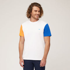 Harmont & Blaine Irl210021223 Color Block Tshirt 100 White