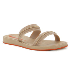 Ipanema Ladies Glow Slide Sandals In Beige