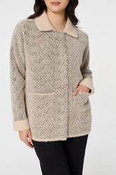 Izabel London Ladies Buon Hrouh Soft Jacket In Beige