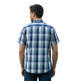 Jeep Mens Yarn Dye Check Shirt In Green