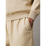 Calvin Klein J325623 Textured Cotton Short Khaki